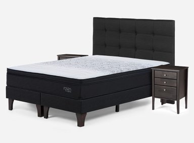 JUEGO DE DORMITORIO ROSEN CAMA EUROPEA TEMPO BD 2 PLAZAS + SET ISSEY - 2
