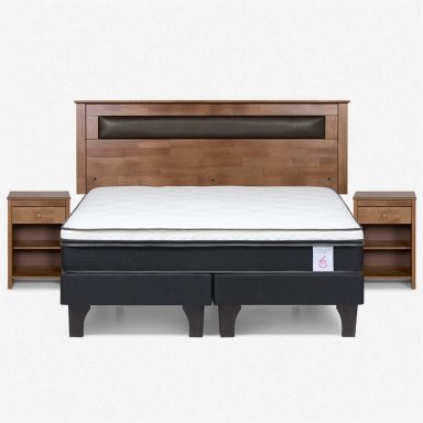 JUEGO DE DORMITORIO ROSEN CAMA EUROPEA NEW STYLE 6 KING + SET FERRARA - 1