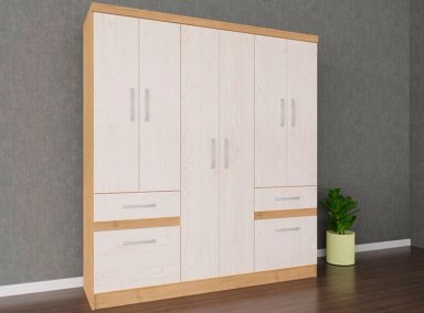 CLOSET YARDAS Y544 6 PUERTAS 4 CAJONES - 6
