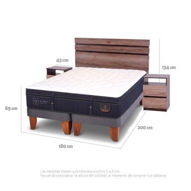 JUEGO DE DORMITORIO CIC CAMA EUROPEA SUPER PREMIUM KING + SET ARES - 3