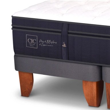 JUEGO DE DORMITORIO CIC CAMA EUROPEA SUPER PREMIUM KING + SET ARES - 4