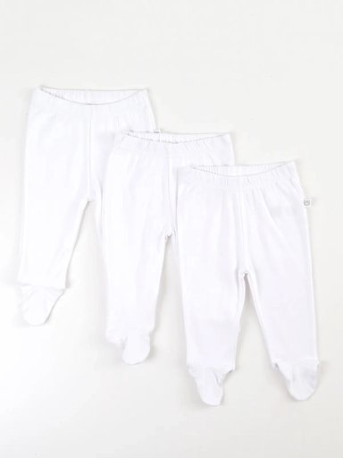 3 PACK PANTY ALGODÓN UNISEX BABY HARVEST X3 PATITAS BLANCO - 1