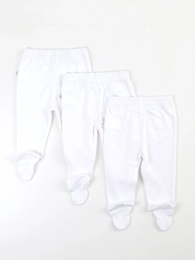 3 PACK PANTY ALGODÓN UNISEX BABY HARVEST X3 PATITAS BLANCO - 2