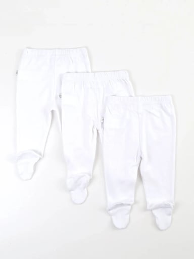 3 PACK PANTY ALGODÓN UNISEX BABY HARVEST X3 PATITAS BLANCO - 2
