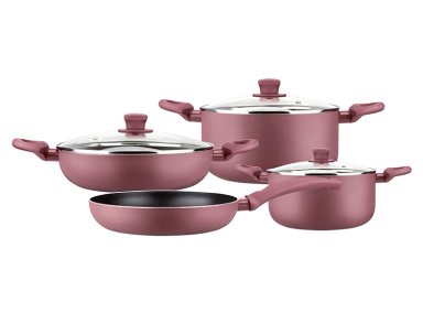 BATERÍA DE COCINA MARMICOC SPRING GRANATE 7 PIEZAS - 1