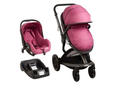 COCHE TRAVEL SYSTEM BEBESIT QUANTUM ROSADO - 1