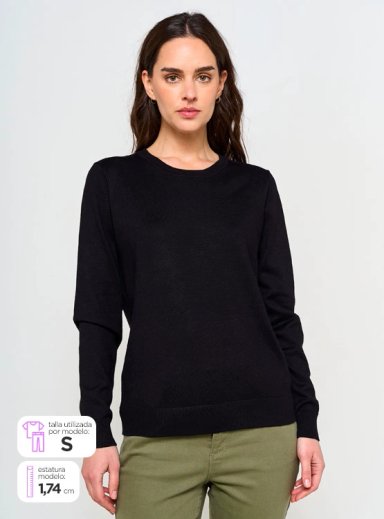 SWEATER MUJER AZIZ BÁSICO LISO - 1