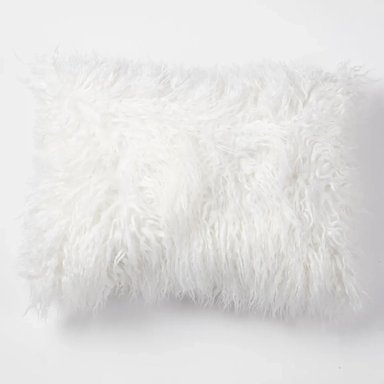COJÍN RIPLEY HOME PELUDO 35X50 CM IVORY - 1
