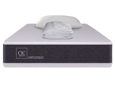 SET CIC COLCHÓN NEW ORTOPEDIC 1.5 PLAZAS + ALMOHADA + CUBRE - 1
