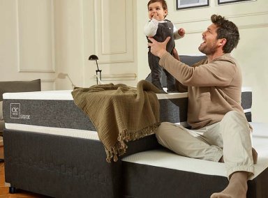JUEGO DE DORMITORIO CIC CAMA DIVAN NEW ORTOPEDIC BLACK 1.5 PLAZAS GRIS + SET ENIO - 7