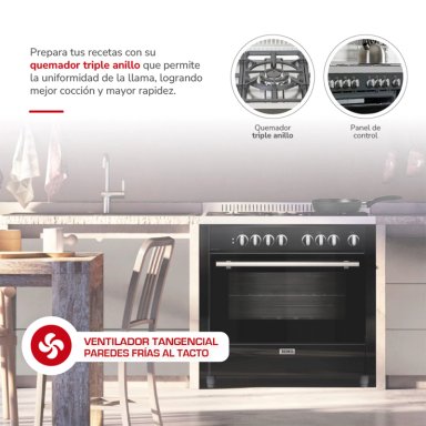 COCINA THOMAS 5 QUEMADORES VENEZIA HORNO DE 104 L - 3