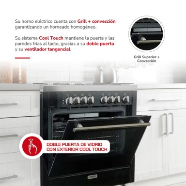 COCINA THOMAS 5 QUEMADORES VENEZIA HORNO DE 104 L - 5
