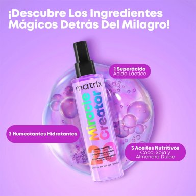 SPRAY PROFESIONAL MULTIBENEFICIOS MATRIX CABELLO DAÑADO MIRACLE CREATOR 190 ML - 7