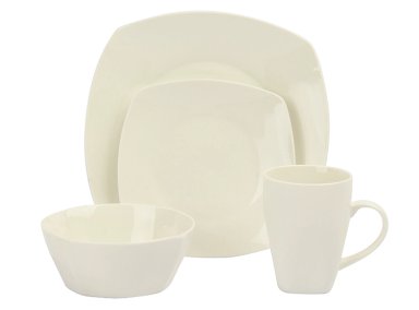 JUEGO VAJILLA RIPLEY HOME NEW BONE BLANCO 24 PIEZAS - 1