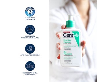 LIMPIADOR FACIAL CERAVE GEL ESPUMOSO 473 ML - 4