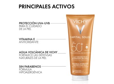 PROTECTOR SOLAR FACIAL VICHY CAPITAL SOLEIL LECHE HIDRATANTE SPF 50+ 300 ML - 3