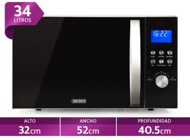 MICROONDAS THOMAS TH34DMG ESPEJADO PLATO GIRATORIO - 1
