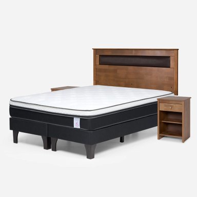 JUEGO DE DORMITORIO ROSEN CAMA EUROPEA NEW STYLE 6 BD 2 PLAZAS + SET FERRARA - 2