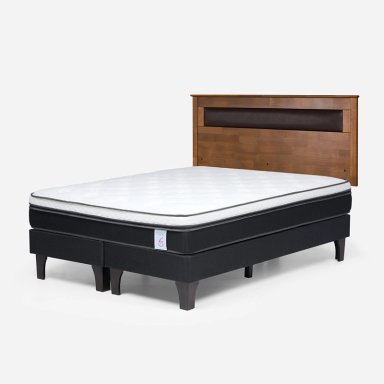 CAMA EUROPEA 2 PLAZAS NEW STYLE 6 BASE DIVIDIDA + RESPALDO FERRARA ROSEN - 2