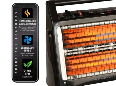 CALEFACTOR SINDELEN CUARZO 1600W EEH-1300 NEGRO - 3