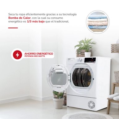SECADORA DE ROPA BOMBA DE CALOR THOMAS TH-D9KCBC 9KG BLANCO - 4