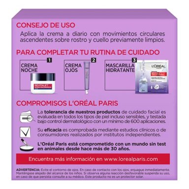 CREMA FACIAL LOREAL HIDRATANTE ANTIARRUGAS DÍA DERMO EXPERTISE REVITALIFT SPF 20 50 ML ÁCIDO HIALURÓNICO - 6