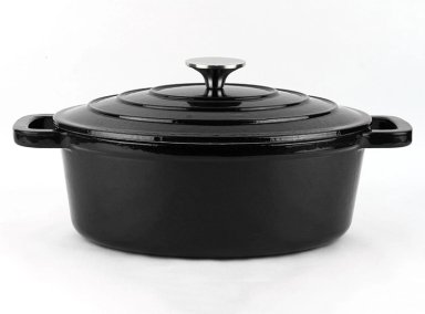 OLLA GUISERA MAGEFESA FERRO OVAL TAPA NEGRO - 1