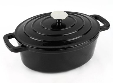 OLLA GUISERA MAGEFESA FERRO OVAL TAPA NEGRO - 2