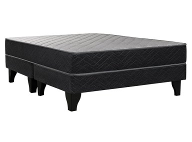 CAMA EUROPEA CELTA APOLO BD 2 PLAZAS NEGRO - 1