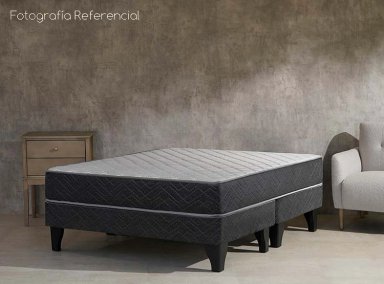 JUEGO DE DORMITORIO CELTA CAMA EUROPEA APOLO BD 2 PLAZAS NEGRO + SET CASTILLA - 7