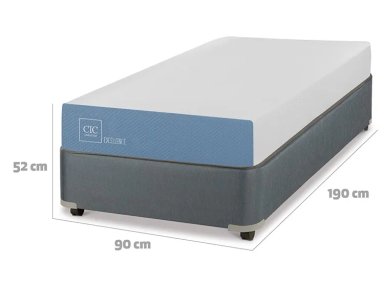 JUEGO DE DORMITORIO CIC CAMA BOX AMERICANO EXCELLENCE 1 PLAZA + ALMOHADA - 3