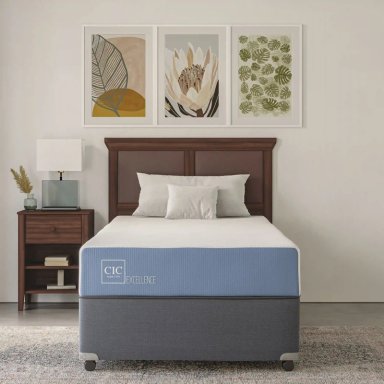 JUEGO DE DORMITORIO CIC CAMA BOX AMERICANO EXCELLENCE 1 PLAZA + ALMOHADA - 9