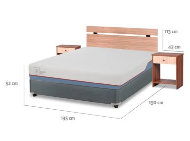 JUEGO DE DORMITORIO CIC CAMA BOX AMERICANO EXCELLENCE FULL + SET OLMO - 3
