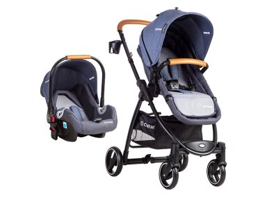 COCHE CUNA TRAVEL SYSTEM BEBE FÉNIX AZUL BEBESIT - 1