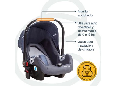 COCHE CUNA TRAVEL SYSTEM BEBE FÉNIX AZUL BEBESIT - 7