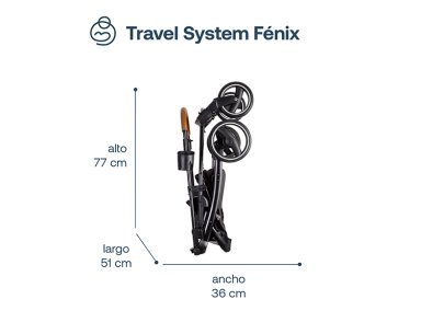 COCHE CUNA TRAVEL SYSTEM BEBE FÉNIX AZUL BEBESIT - 9