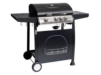 PARRILLA A GAS BBQ GRILL BBQ304GCQL GIORGIA 3 QUEMADORES + QUEMADOR LATERAL NEGRO - 3