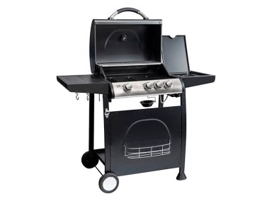 PARRILLA A GAS BBQ GRILL BBQ304GCQL GIORGIA 3 QUEMADORES + QUEMADOR LATERAL NEGRO - 4