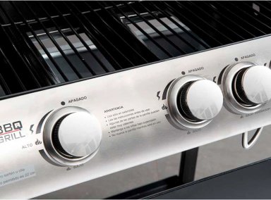 PARRILLA A GAS BBQ GRILL BBQ304GCQL GIORGIA 3 QUEMADORES + QUEMADOR LATERAL NEGRO - 6