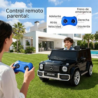 AUTO A BATERIA JEEP MERCEDES G63 NEGRO - 6