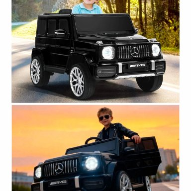 AUTO A BATERIA JEEP MERCEDES G63 NEGRO - 7