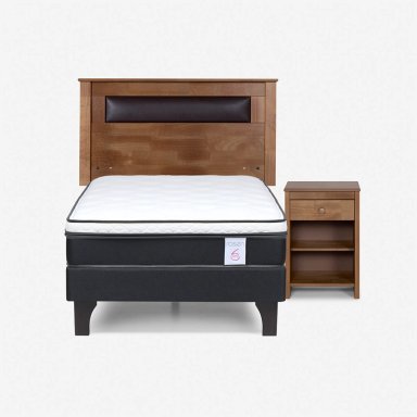 JUEGO DE DORMITORIO ROSEN CAMA EUROPEA NEW STYLE 6 1.5 PLAZAS + SET FERRARA - 1