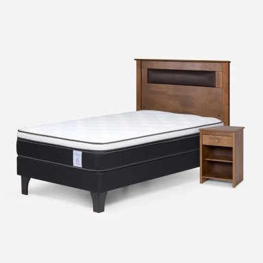 JUEGO DE DORMITORIO ROSEN CAMA EUROPEA NEW STYLE 6 1.5 PLAZAS + SET FERRARA - 2