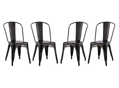 PACK 4 SILLAS IDETEX ANTIQUE NEGRO  - 1