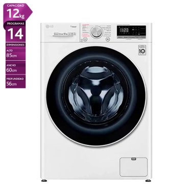 LAVADORA CARGA FRONTAL LG WM12WVC4S6 12KG BLANCO - 1