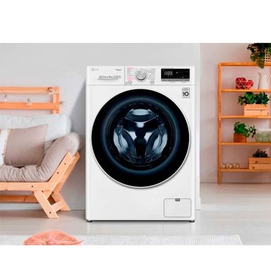 LAVADORA CARGA FRONTAL LG WM12WVC4S6 12KG BLANCO - 8