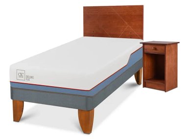 JUEGO DE DORMITORIO CIC CAMA EUROPEA EXCELLENCE PLUS 1 PLAZA + SET NEW VILLARRICA - 2