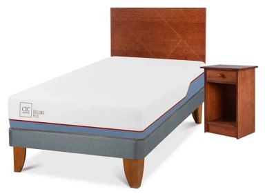 JUEGO DE DORMITORIO CIC CAMA EUROPEA EXCELLENCE PLUS 1.5 PLAZAS + SET NEW VILLARRICA - 2