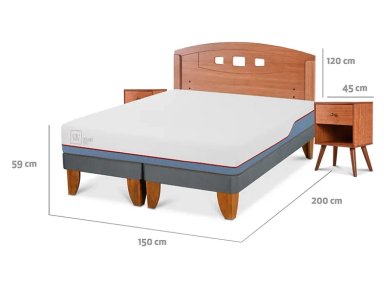 JUEGO DE DORMITORIO CIC CAMA EUROPEA EXCELLENCE PLUS BD 2 PLAZAS + SET NEW GALES - 3