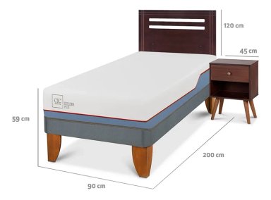 JUEGO DE DORMITORIO CIC CAMA EUROPEA EXCELLENCE PLUS 1 PLAZA + SET NEW MUNICH - 3
